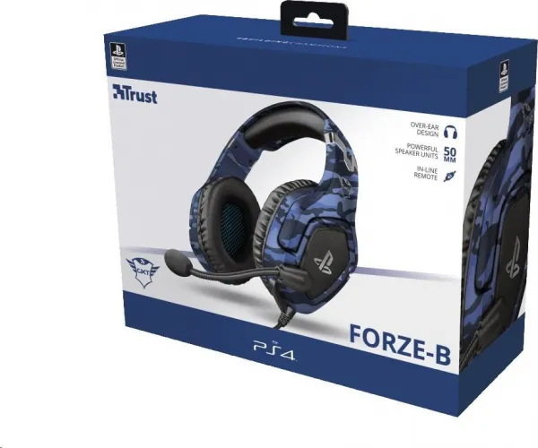 TRUST sluchátka GXT 488 Forze-B PS4 Gaming Headset - Sony Licensed - blue