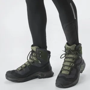 Pánska členková turistická obuv SALOMON Quest Element GTX M black deep lichen green olive night