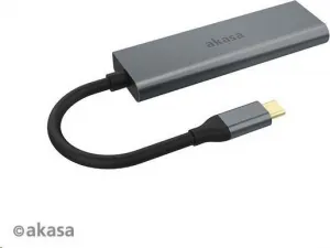 AKASA Hub USB-C 4x USB 3.0 port, hliník