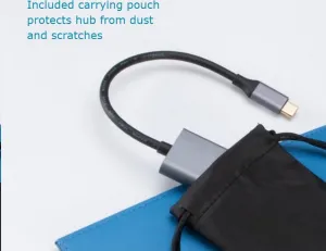 AKASA Hub USB-C 4x USB 3.0 port, hliník
