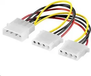 Napájací kábel PREMIUMCORD HDD 5,25"-2x5,25" (molex)