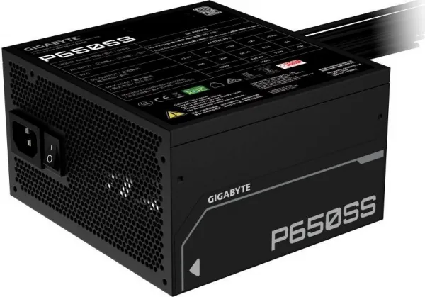 GIGABYTE zdroj P650SS, 650W, 80+ Silver, 120mm, ATX 3.0, černá
