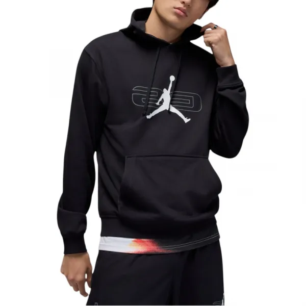 Pánska flisová mikina s kapucňou NIKE JORDAN SPRT CSVR GFX FLC PO 010 BLACK