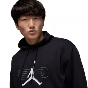 Pánska flisová mikina s kapucňou NIKE JORDAN SPRT CSVR GFX FLC PO 010 BLACK