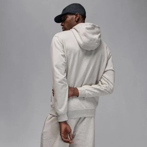 Pánska flisová mikina s kapucňou NIKE JORDAN SPRT CSVR GFX FLC PO 084 GREY HEATER
