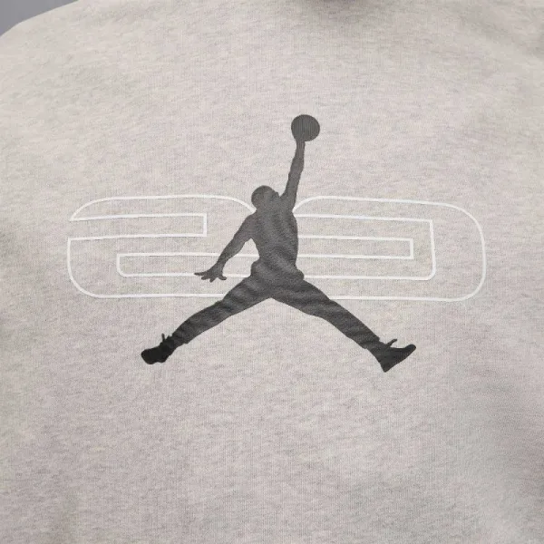 Pánska flisová mikina s kapucňou NIKE JORDAN SPRT CSVR GFX FLC PO 084 GREY HEATER
