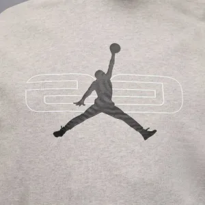 Pánska flisová mikina s kapucňou NIKE JORDAN SPRT CSVR GFX FLC PO 084 GREY HEATER