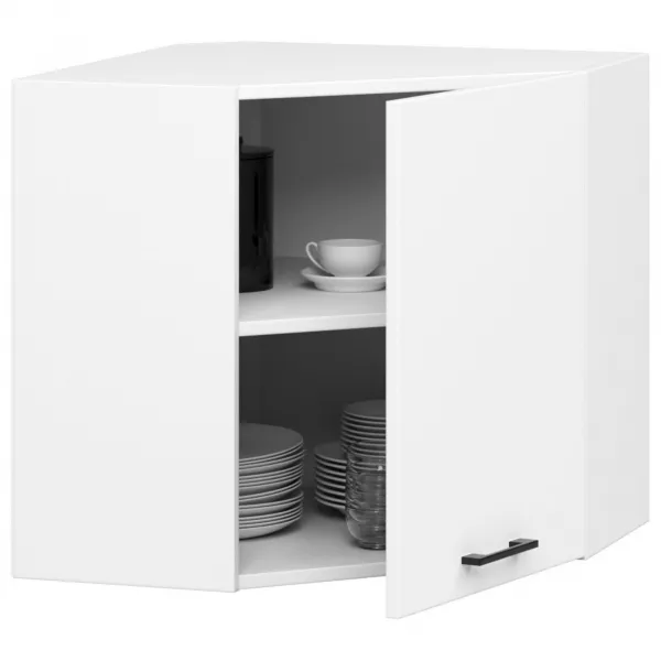 Ak furniture Kuchynská skrinka Olivia W 60/60 cm cm biela - závesná rohová