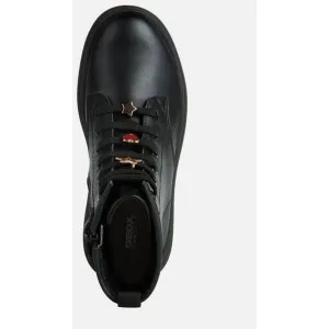 Black Girls Ankle Boots Geox Phaolae - Girls