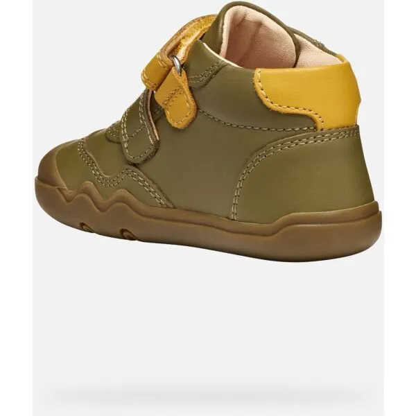 Geox B STEPPIEUP Chlapčenská voľnočasová obuv, khaki, veľkosť