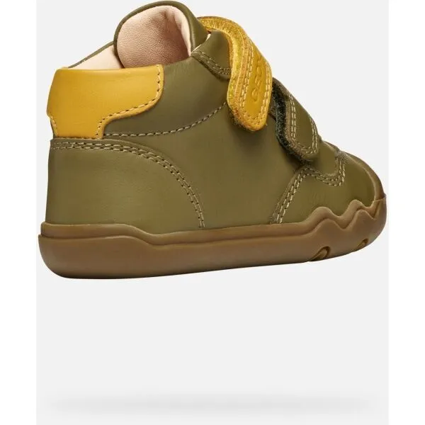 Geox B STEPPIEUP Chlapčenská voľnočasová obuv, khaki, veľkosť