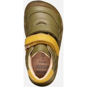 Geox B STEPPIEUP Chlapčenská voľnočasová obuv, khaki, veľkosť