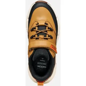 Geox J FLEXYPER PLUS Chlapčenská voľnočasová obuv, hnedá, veľkosť