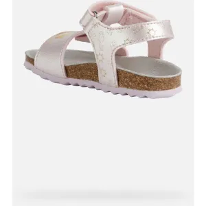 Light Pink Girls Sandals Geox Chalki - Girls