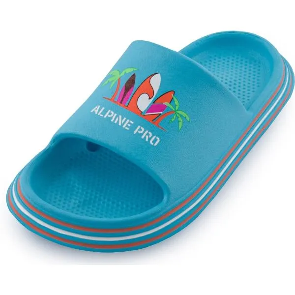 ALPINE PRO LARINO Detské šľapky, svetlomodrá, veľkosť