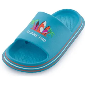 ALPINE PRO LARINO Detské šľapky, svetlomodrá, veľkosť