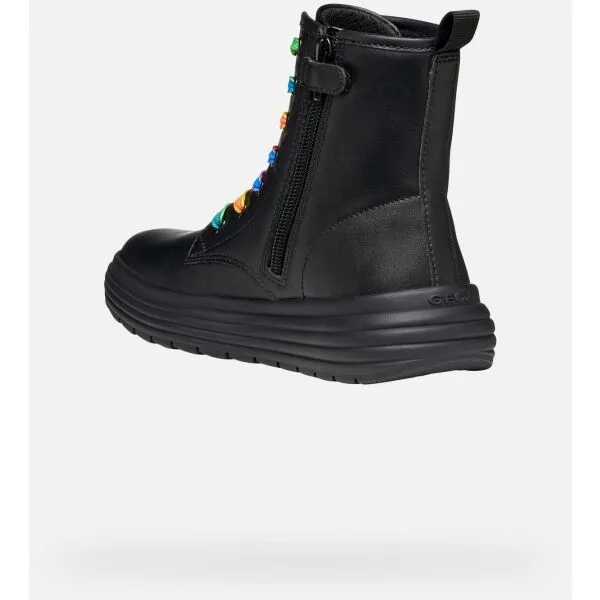 Black Girls Ankle Boots Geox Phaolae - Girls