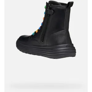Black Girls Ankle Boots Geox Phaolae - Girls