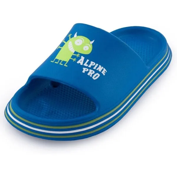 ALPINE PRO LARINO Detské šľapky, modrá, veľkosť