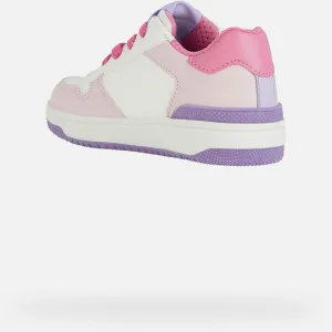 White Girls Geox Washiba Sneakers - Girls