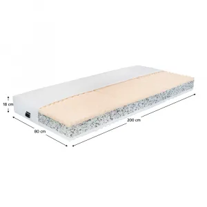 Matrace, set 2 ks, 18 cm, 80x200 cm, ALBO LUX 2 NEW
