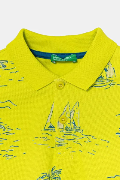 Detská bavlnená polokošeľa United Colors of Benetton