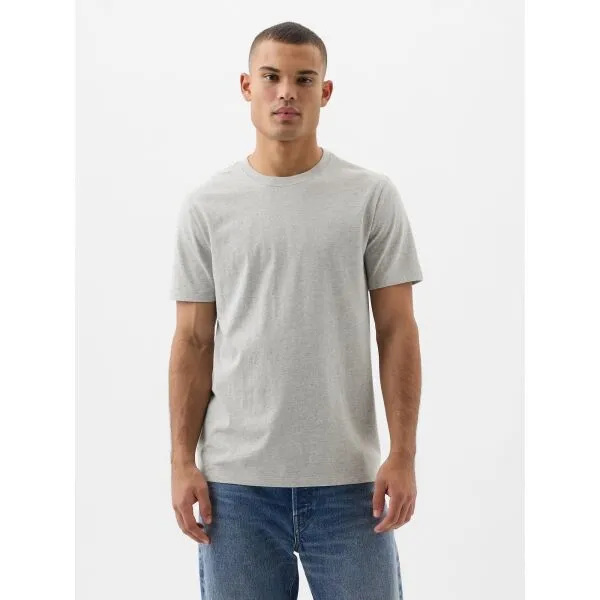 GAP V-EVERYDAY SOFT CREW - SOLID Unisex tričko, sivá, veľkosť