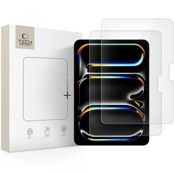 TECH-PROTECT GLASS FIT+ 2-PACK Ochranné sklo na tablet Apple iPad Pro 11 2024 / M5 2025 CLEAR