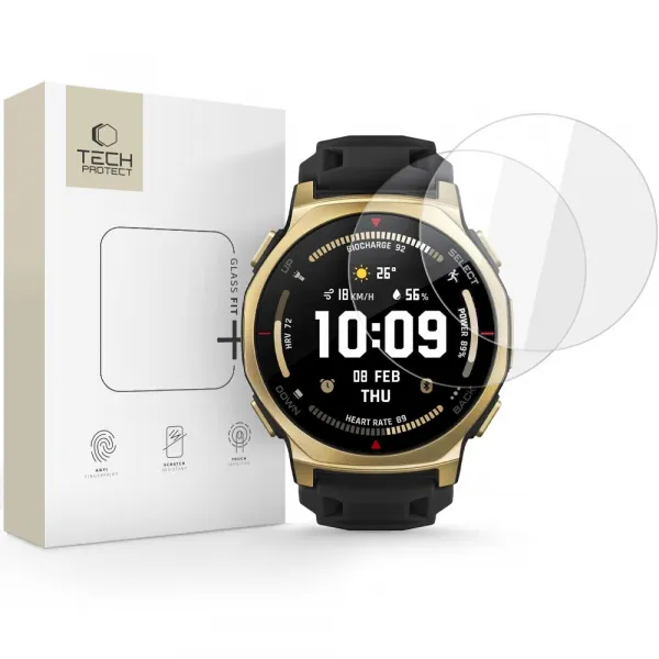 Tech-Protect Glass Fit 2x ochranné sklo na Amazfit T-Rex 3 Pro (44mm)