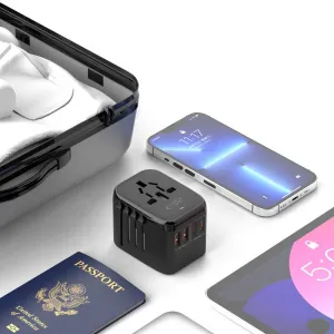 TECH-PROTECT TA200 Univerzálny cestovný adaptér EU / UK / USA / AU čierny