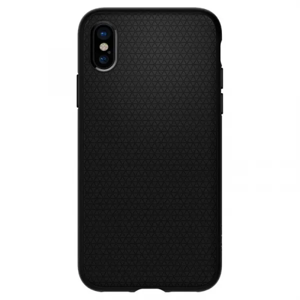 Spigen gumené púzdro Liquid Air pre iPhone X/XS, čierne (063CS25114)