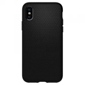 Spigen gumené púzdro Liquid Air pre iPhone X/XS, čierne (063CS25114)