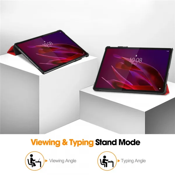 LEATHER Zaklápací kryt pre Lenovo Yoga Tab 11.1 červený