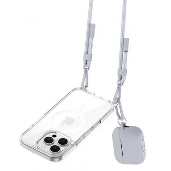 TECH-PROTECT C5SE Šnúrka na mobil pod zadný kryt STEEL GREY