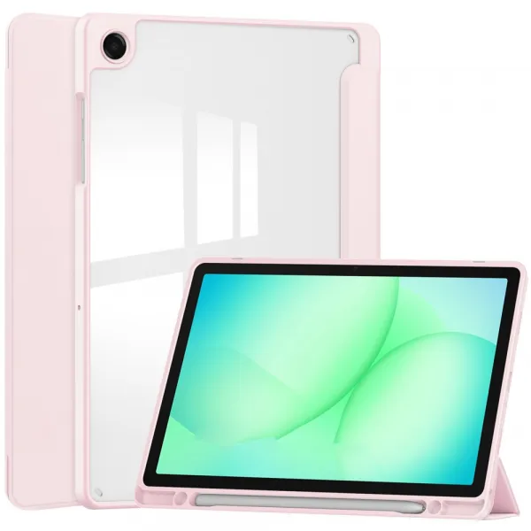 CRYSTAL Zaklápací obal pre Samsung Galaxy Tab A11+ ružový