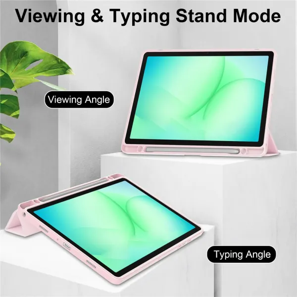 CRYSTAL Zaklápací obal pre Samsung Galaxy Tab A11+ ružový