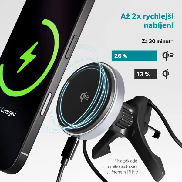 Epico UltraDrive Qi2 Alu Mag+ nabíječka ED70-černá