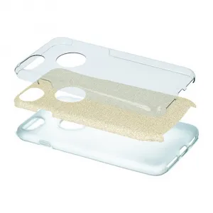 OEM Trblietkavý 3v1 kryt pre Apple iPhone 17 Pro, Zlatý
