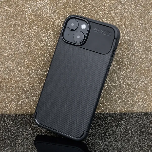 OEM Carbonový kryt pre Apple iPhone 17 Pro, Čierny