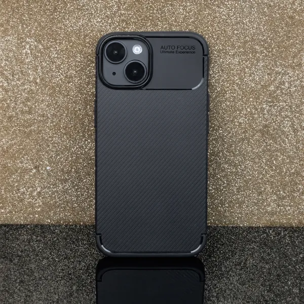 OEM Carbonový kryt pre Apple iPhone 17 Pro, Čierny
