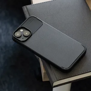 OEM Carbonový kryt pre Apple iPhone 17 Pro, Čierny