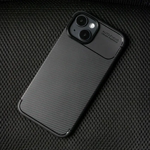 OEM Carbonový kryt pre Apple iPhone 17 Pro, Čierny
