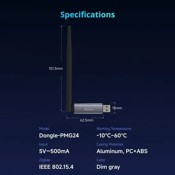 Gateway SONOFF Dongle Plus MG24 ZigBee