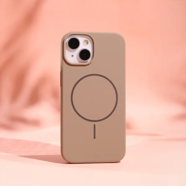 OEM Silikonový kryt s MagSafe pre Apple iPhone 17 Pro, Hnedý