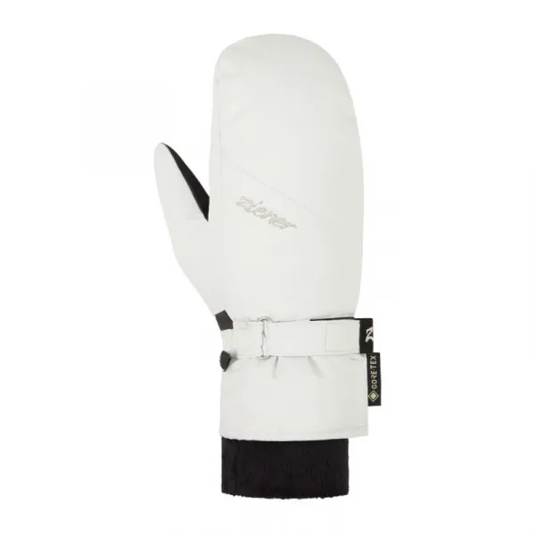Dámske lyžiarske rukavice ZIENER Klairo-Z GTX + Gore plus warm Mitten-113039-183-White fog