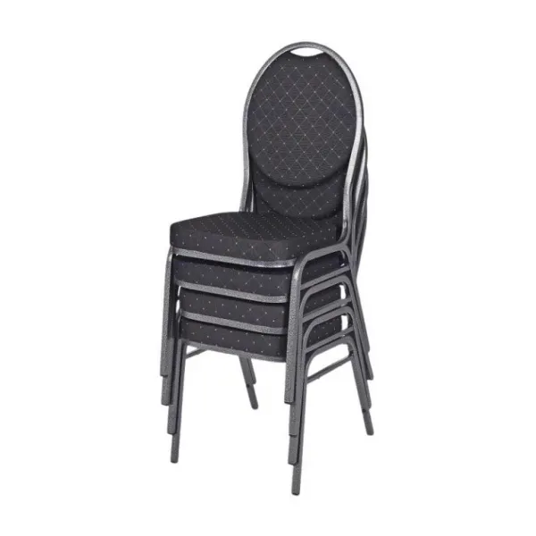 Chair HERMAN 1145 Kongresová stolička kovová - čierna