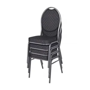 Chair HERMAN 1145 Kongresová stolička kovová - čierna