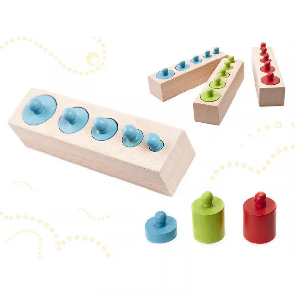 MG Montessori Sorters drevené závažia, farebné