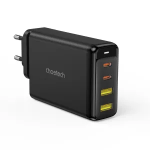 Choetech GaN sieťová nabíjačka 2x USB-C / 2x USB 140W, čierna (PD6005)
