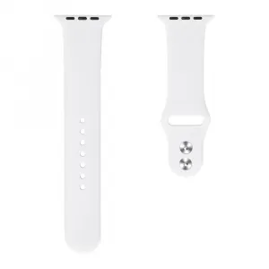 BStrap Soft Silicone remienok na Apple Watch 42/44/45mm, White (SAP008C20)
